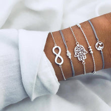 Load image into Gallery viewer, Boho Rose Map Bracelets &amp; Bangles for Women Bohemian Round  Charm Bracelet Set Fashion Multilayer Accessories Luxury Jewelry
