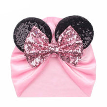 Load image into Gallery viewer, Modern Shiny Cute Dot  Big Bow Baby Cap Hat For Girls Kids Flannel Beanie Autumn Winter Warm Girls Turbans
