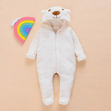 将图片加载到图库查看器，Luxury Modern Newborn Baby Boy/Girl Clothes Long Sleeve Hoddies Bear Zipper Baby Romper Clothes Autumn Winter Season For Kids and Baby

