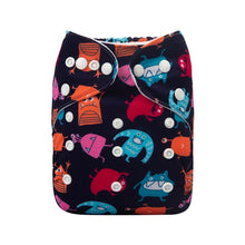 Load image into Gallery viewer, Baby One Size Fits All Reusable Baby Cloth Diaper with  Microfiber Insert Diaper For Baby Boys and Baby Girls In Modern New Printed Design

