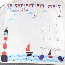 Load image into Gallery viewer, Newborn baby Monthly Growth  Blanket Photography Props Background Cloth For Baby
