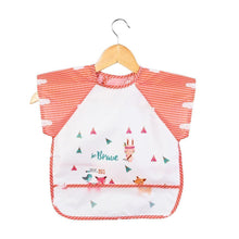 Load image into Gallery viewer, Baby Bibs Cotton Cartoon Children Accessories Short Sleeve Eco Friendly Waterproof Washable Clothing Bib for Kids
