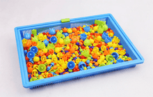 Load image into Gallery viewer, 296PCS Mushroom Nail Toys Children's Educational Toys Children's Intelligent 3D Puzzle Game Board Gifts For Kids Boys and Girls
