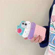 Load image into Gallery viewer, 3D Delicious Cherry Ice Cream Silicone Phone Case For iphone 13 12 11 Pro Max Xs Xr 7 8 Plus X Se finger bubble game soft cover 3D Cartoon Cupcake Shape Soft Silicone Full Protection Shockproof Case
