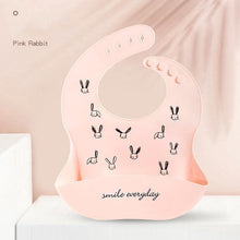 将图片加载到图库查看器，Cute Cartoon Print Baby Bibs Waterproof Soft Silicone Baby Feeding Stuff Dinosaur Pattern Bib For Kids
