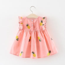 Load image into Gallery viewer, Summer Baby Frill Sleeve Newborn Infant Dresses Cotton Pineapple Sleeveless Toddler Dresses For Girls
