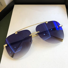 Load image into Gallery viewer, Metal Rimless Sunglasses for Men and Woman  Mirror Fashion  Trendy Pilot  Sun Glasses UV Protector Gradient Eyewear

