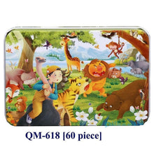 将图片加载到图库查看器，New 60 Pieces Wooden Puzzle Kids Toy Cartoon Animal Wooden Puzzles Child Early Educational Learning Toys for Christmas Gift
