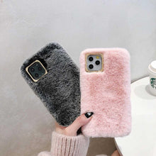 Load image into Gallery viewer, Fashion Plush Leopard Phone Case For Iphone 11 Pro Max Xs Max X Xr Cases Furry Fluffy Warm Cover For Iphone 6 6s 7 8 Plus Case Women Fashion Faux Fur Case For Iphone
