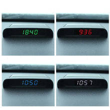 Load image into Gallery viewer, Portable Auto Dashboard Clocks Backlight Electronic Screen Temperature Clock Solar Car Digital LCD Clock &amp; Temperature Display
