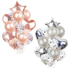 将图片加载到图库查看器，14Pcs Multi Confetti Balloons For Happy Birthday Party Balloons In Several Luxury Variant Helium Ballons For Celebrations for Boy Girls and  Babies party
