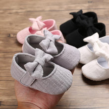 将图片加载到图库查看器，Baby Girls First Walkers Bow Knot Solid Soft Shoe Footwear For Baby Girl Breathable Shoes
