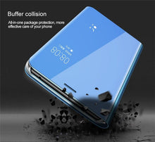 Load image into Gallery viewer, Smart Flip Phone Case For iPhone X XR XS 5 5S SE 7 8 6 6S Plus 11 12 13 Mini Pro Max 2020 Mirror Window Standing Holder Cover  Mirror Screen Smart Plating Case 360 Full Body Ultra Thin Intelligent Protective Case
