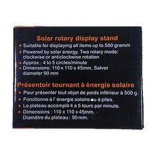 Load image into Gallery viewer, Rotating Display Stand 360 Degrees Exhibition Product Solar Powered Led Light Display Stand with Battery Power
