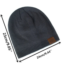 Load image into Gallery viewer, Unisex URGENTMAN Labal Winter Hats Solid Color Knitted Hats For Men And Women Beanie Cap Outdoor Add Fur Lining Warm Sports Hats
