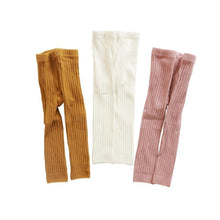将图片加载到图库查看器，Baby Girl Stretch Leggings Pants Spring and Autumn Toddler Child Knitting Trousers Pink Yellow Color
