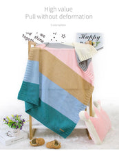 将图片加载到图库查看器，Baby Blankets Knitted Swaddle Wrap Envelopes for Stroller Bedding Blankets for Infants Soft Warm Sleep Covers Blanket for Kids
