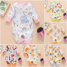 Load image into Gallery viewer, Baby Clothes Boys Girls Romper Floral Dinosaur Car Printed Long Sleeve Cotton Romper Kids Jumpsuit Playsuit For Kids
