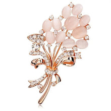Load image into Gallery viewer, Hot Selling Fashionable Opal Stone Flower Brooch Pin Beautiful Rhinestone Clothes Accessories Women's Corsage Birthday Gifts
