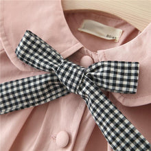 Load image into Gallery viewer, Baby Girl Coats Newborn Baby Clothes Autumn Winter Plaid Bow Coat Infant With Bow In elegant Modern Design
