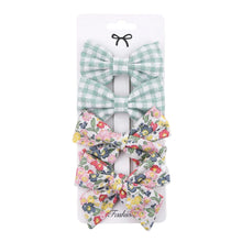Load image into Gallery viewer, 4Pcs Leopard Print Hair Bow Clips for Baby Girls Lace Barrettes
