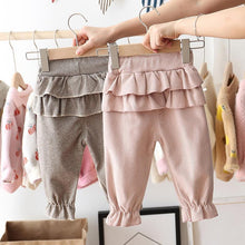 将图片加载到图库查看器，Baby Girls Pants Casual Ruffles Cherry Pants Baby Girl Clothes Long Princess Pants kids
