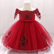 将图片加载到图库查看器，Luxury Modern Designer Toddler Baby Girl Infant Princess Lace Tutu Dress Baby Girl Wedding Dress Kids Party Dress
