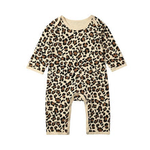 将图片加载到图库查看器，Newborn Baby Girl/ Sleeveless/ Long Sleeve Leopard Romper Jumpsuit Outfit For Babies In elegant Modern Deisgn
