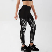 将图片加载到图库查看器，Summer style Hot Leggings For Women's cute Black white cat Digital Printing Elasticity Pants pants Plus size Drop ship
