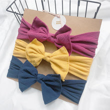 将图片加载到图库查看器，Baby Headbands For Newborn Hair Band Cute Baby Bow Flower Elastic Bow Headwear Kids Gifts Girl Hair Accessories
