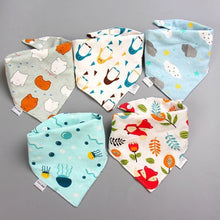 将图片加载到图库查看器，Fashion Modern 5PCS/SET Baby Triangle Double Cotton Bandana Feeding Bibs For Baby Boys/ Girls Baby Kids
