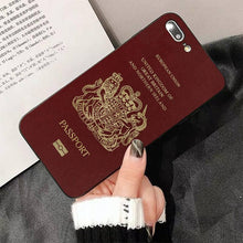 Load image into Gallery viewer, Fashion Passport Phone Case For Iphone 13 8 7 6 6s Plus X 5s Se 2020 Xr 11 12 Pro Xs Max Soft Cover Silicone Bumper Case
