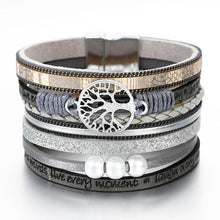 Load image into Gallery viewer, High Quality Handmade Elegant Fashion Luxury Modern New Amazing Charm Pearl Life of tree Leather Bracelets For Women

