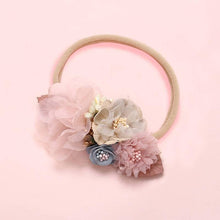 将图片加载到图库查看器，Modern Fashion Floral Headband Newborn Baby Elastic Hairbands Pearl Fresh Style Bow Knot For Girls
