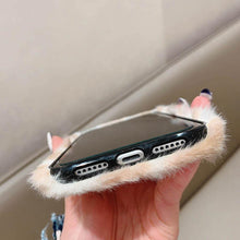 Load image into Gallery viewer, Fashion Plush Leopard Phone Case For Iphone 11 Pro Max Xs Max X Xr Cases Furry Fluffy Warm Cover For Iphone 6 6s 7 8 Plus Case Women Fashion Faux Fur Case For Iphone
