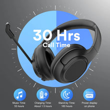 Load image into Gallery viewer, EKSA H6 Wireless Headphones Bluetooth 5.0 Headset with USB Dongle ENC Call Noise Cancelling Mic 30H Playtime For Office Computer
