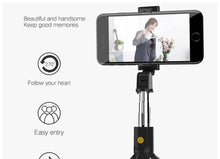 Load image into Gallery viewer, 3 in 1 Wireless Bluetooth Selfie Stick Extendable Handheld Monopod Foldable Mini Tripod With Shutter Remote
