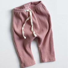 将图片加载到图库查看器，Baby Boys Girls Solid Leggings Toddler Ribbed Pants Little Boy Casual Pants Kids Trousers
