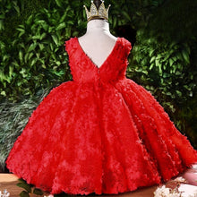 将图片加载到图库查看器，Luxury Modern Designer Toddler Baby Girl Infant Princess Lace Tutu Dress Baby Girl Wedding Dress Kids Party Dress
