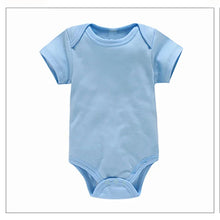 Load image into Gallery viewer, 3PCS Baby Bodysuit Set (0–12M) – Soft Cotton Solid Color Summer Rompers for Boys &amp; Girls
