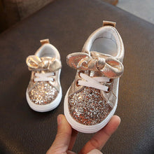 Load image into Gallery viewer, Cute Girls Casual Shoes Sneakers Toddler Baby Girls Bow Sequin Crib Trend Casual Shoes Kids Children Anti Slip Pink Dress Shoes
