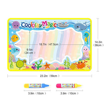 Load image into Gallery viewer, Magic Water Painting Drawing Mat &amp; 2 Pens Doodle Board Coloring Books for Kids Children Educational Toys
