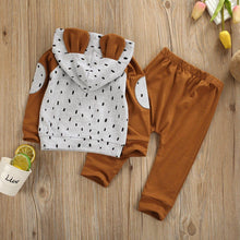 Load image into Gallery viewer, Newborn Boy Long Sleeve Bear Infant Hoodie Pant Tracksuit Set Pajamas For Kids In Bear Deisgn
