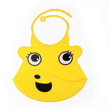 将图片加载到图库查看器，Silicone Baby Bibs waterproof Baby Saliva Towel Animal Adjustable Cloths Bandana Soft Feeding Cartoon Bib For Kids
