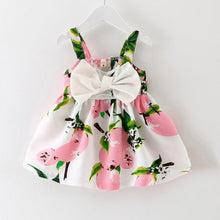将图片加载到图库查看器，Children's Wear Dress Girls  Dresses For Party and Wedding with 100% Cotton Striped Lapel Fly Sleeves
