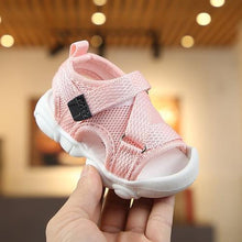 Load image into Gallery viewer, Baby Unisex Sandals Black Gray Pink Canvas Infant Sandals Toddler Summer Walking Shoes
