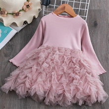 将图片加载到图库查看器，Modern Winter Flower Long Sleeve Smash Cake Baby Girls Dress For 1-5 Year Little Princess
