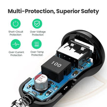 将图片加载到图库查看器，Mini USB Black Car Charger For Mobile Phone Tablet GPS 4.8A Fast Charging Dual USB Car Small Phone Charger Adapter In Car
