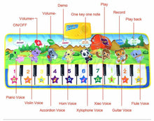 Load image into Gallery viewer, Musical Mat With Animal Voice Baby Piano Playing Carpet Music Game Instrument Toys Early Educational Toys For Kids
