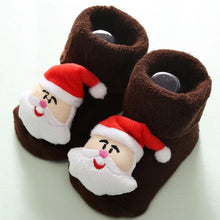 Load image into Gallery viewer, Luxury Modern Christmass Children's Socks With  Doll Baby Keep Warm Elk Non-Slip Socks Newborn For Infant Toddler Kids

